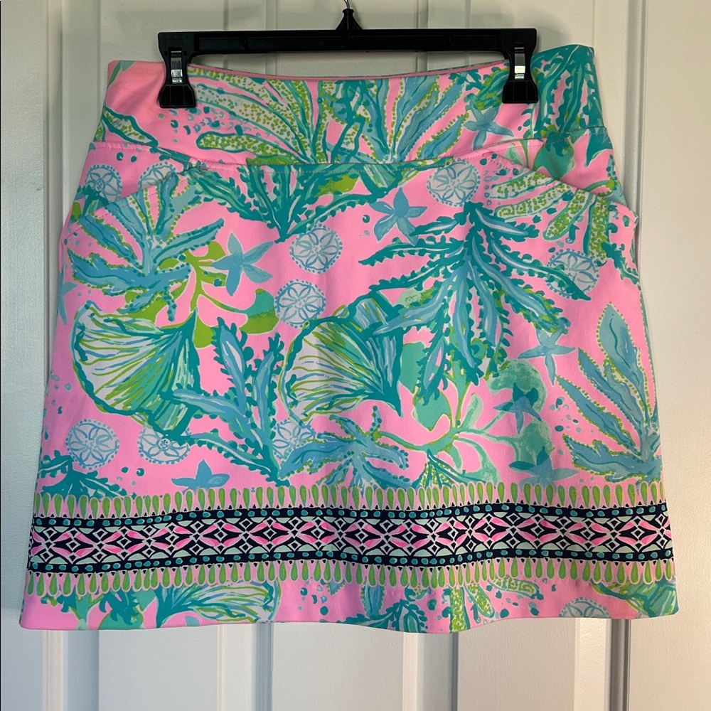 Lilly Pulitzer Luxletic Pink and Green Skirt